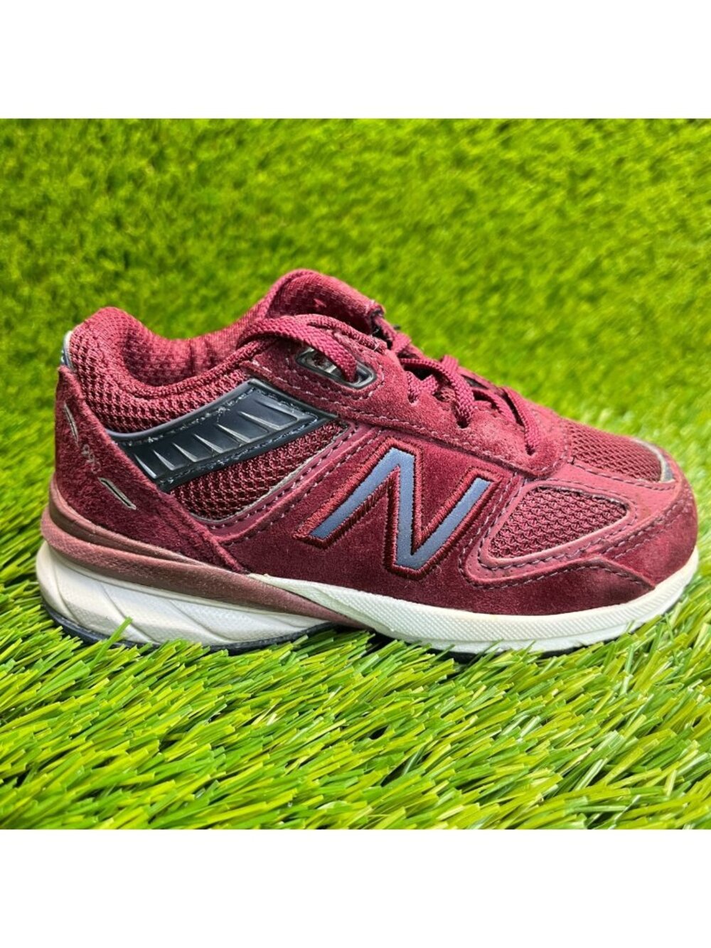 New Balance 990v5 Toddler Size 7C Red White Gray Walking Running Shoes Sneakers